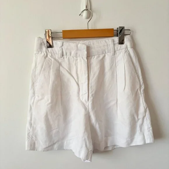 Aritzia Wilfred The Effortless Short Linen Mid-Thigh White Size 4 - Picture 5 of 9